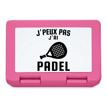 I can't I have padel - Lunchbox - pink - Front