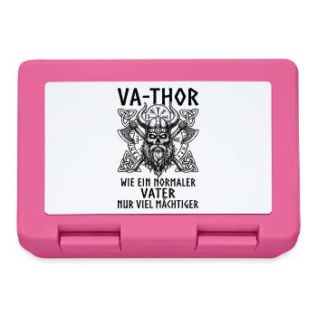 VA-THOR – Like a dad, only more powerful - Lunchbox - pink - Front