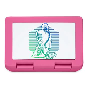 Un design intemporel de floorball simple - Boîte à goûter - rose - Devant