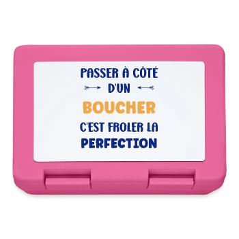 Passing by a butcher - Lunchbox - pink - Front