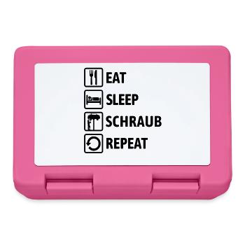 Eat Sleep Screw Repeat - Mechanic Mechanic - Lunchbox - pink - Front