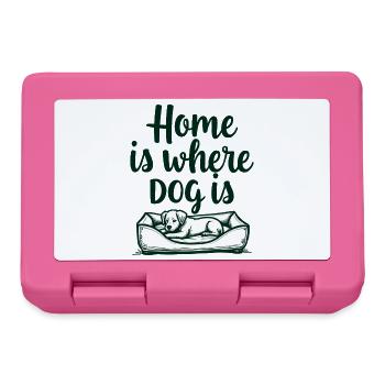 Home Is Where Dog Is Dog Love - Lunchbox - pink - Front