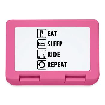 Eat Sleep Ride Repeat - Ride an e-scooter - Lunchbox - pink - Front