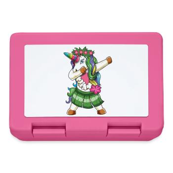 Tupfen von Hawaiian Unicorn Hula Dancer Girl - Brotdose - Pink - Vorne