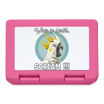 Creative gift for cockatoo and bird lovers - Lunchbox - pink - Front