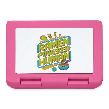 Ramen Powered Human Loves Noodle Bowl Ramen Chef - Lunchbox - pink - Front