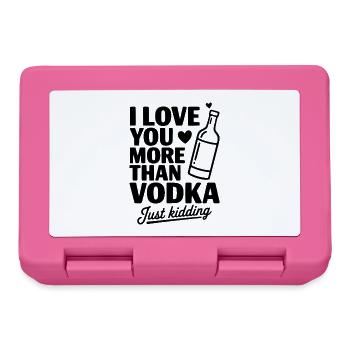 Ich liebe dich mehr als Wodka, nur ein Scherz. - Brotdose - Pink - Vorne
