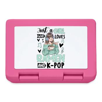 Juste une fille qui adore les ramen et la K-pop - Boîte à goûter - rose - Devant