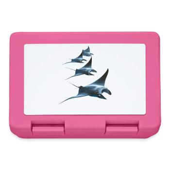 Manta Rochen Teufelsrochen Stachelrochen Taucher - Brotdose - Pink - Vorne