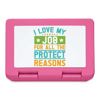 Insurance Agent Love My Job Funny Insurance Broker - Lunchbox - pink - Front