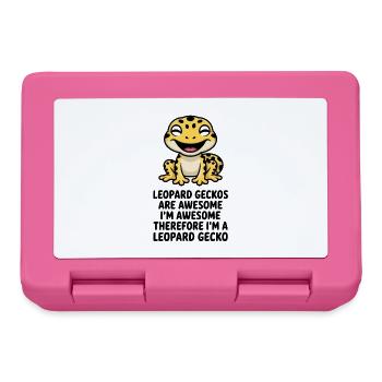 Smiling Yellow Gecko Cartoon - Lunchbox - pink - Front