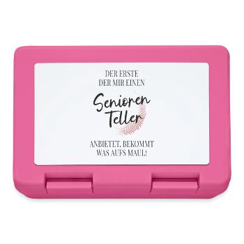 Senior Plate – Funny Saying for Seniors - Lunchbox - pink - Front