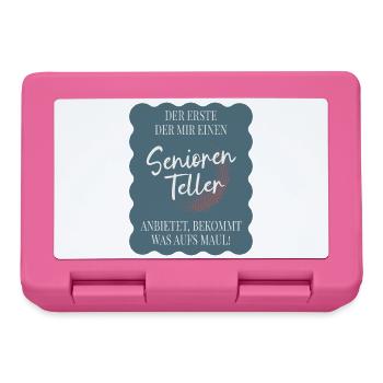 Senior Plate – Funny Saying for Seniors - Lunchbox - pink - Front