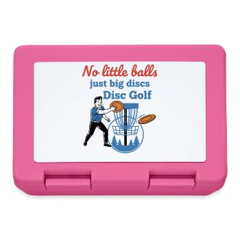 Pas de petites balles, juste de gros disques, disc golf, drôle - Boîte à goûter - rose - Devant