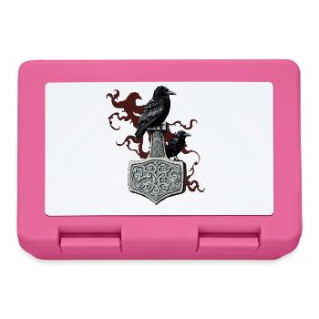 Wikinger Viking Legende Seemann Odin Rabe Kämpfer - Brotdose - Pink - Vorne