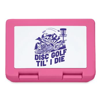 Disc Golf Til I Die Funny Disc Golfer Flying Disc - Brotdose - Pink - Vorne