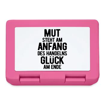 Courage is at the beginning - Motivation - Resolutions - Lunchbox - pink - Front