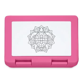 Mandala de tortue avec une ornementation calme - Boîte à goûter - rose - Devant