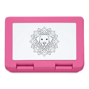 Dog mandala with floral ornamentation - Lunchbox - pink - Front