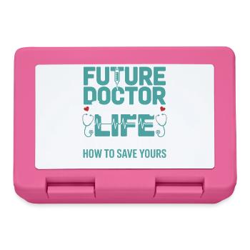 Future déclaration de sauveteur médecin - Boîte à goûter - rose - Devant