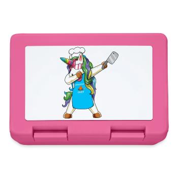 Greatest Chef Unicorn Dabbing Cooking Art - Lunchbox - pink - Front