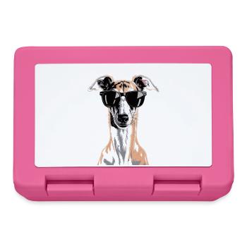 Lévrier Windhund - Boîte à goûter - rose - Devant