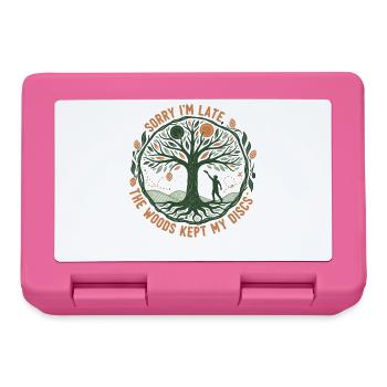 Désolé pour le retard Les bois ont gardé mes disques Disc golf - Boîte à goûter - rose - Devant