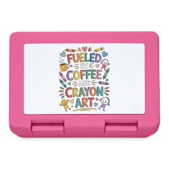 Pediatric Nurse Fueled By Coffee And Kids Nurse - Lunchbox - pink - Front