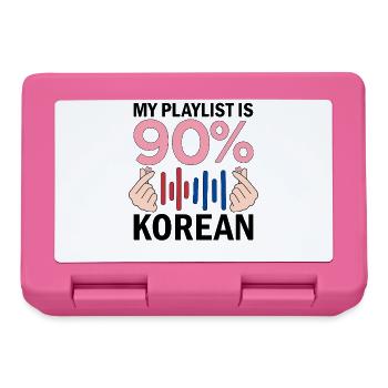My Playlist Is 90 Percent Korean - Brotdose - Pink - Vorne