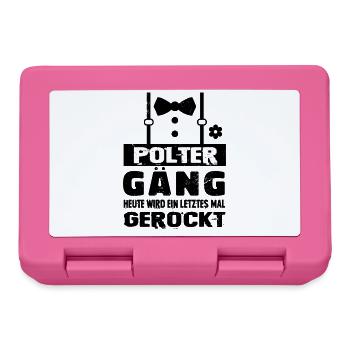 JGA Partnerlook Junggesellenabschied Bier Saufen - Brotdose - Pink - Vorne