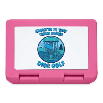 Addicted To That Chain Sound Disc Golf Disc Golfer - Lunchbox - pink - Front