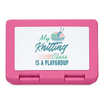 My Knitting Class Is a Playgroup Funny Yarn - Brotdose - Pink - Vorne