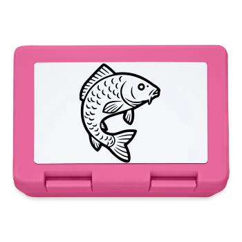 Karpfen Springend Fisch Angeln - Brotdose - Pink - Vorne
