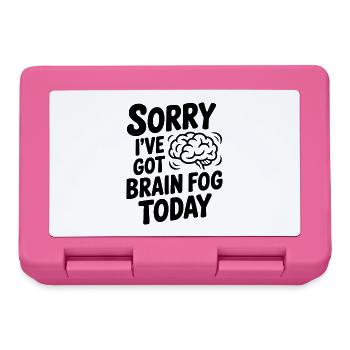 Sorry I've Got Brain Fog Today - Lunchbox - pink - Front