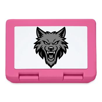 Wolf Head Logo - Lunchbox - pink - Front
