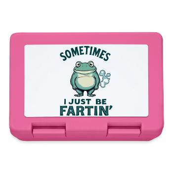 Grenouille, drôle, parfois je me fais juste pêtre - Boîte à goûter - rose - Devant