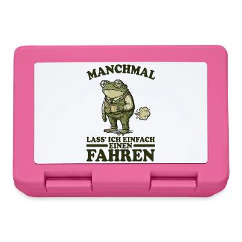 Funny Saying, Meme, Frog, Fart, Fart, Sarcasm - Lunchbox - pink - Front