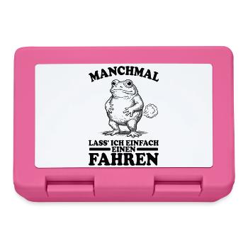Funny Saying, Meme, Frog, Fart, Fart, Sarcasm - Lunchbox - pink - Front