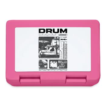Rock Drummer Drum Player Streetwear - Lunchbox - pink - Front