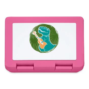 Hawaiian Ukulele Uke T-Rex - Lunchbox - pink - Front