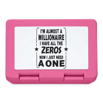 Presque millionnaire disant que j’ai tous les zéros - Boîte à goûter - rose - Devant