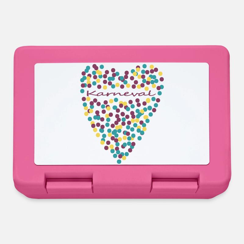 Karneval mit Herz - Brotdose - Pink