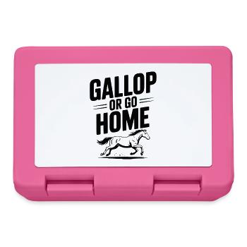 Galoppieren oder nach Hause gehen - Brotdose - Pink - Vorne