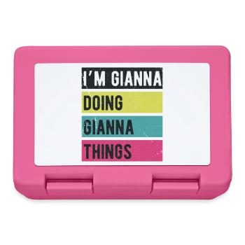 Je suis Gianna qui fait des couleurs rétro de Gianna Things - Boîte à goûter - rose - Devant