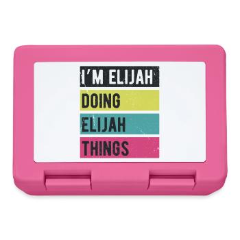 I’m Elijah Doing Elijah Things Retro Colors - Lunchbox - pink - Front