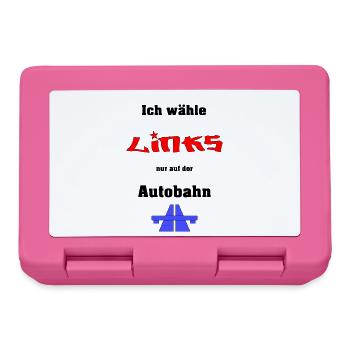 Ich wähle Links - Brotdose - Pink - Vorne