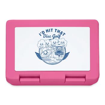 ID HIT THAT Disc Golf Funny Disc Golfer Scene - Lunchbox - pink - Front