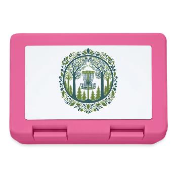 Disc-Golf-Korb in Woodland Scene Art - Brotdose - Pink - Vorne
