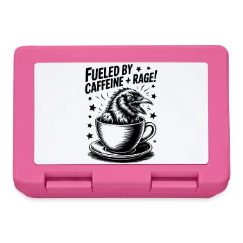 Kaffee Sprüche Koffein Lustiges Kaffee Geschenk - Brotdose - Pink - Vorne