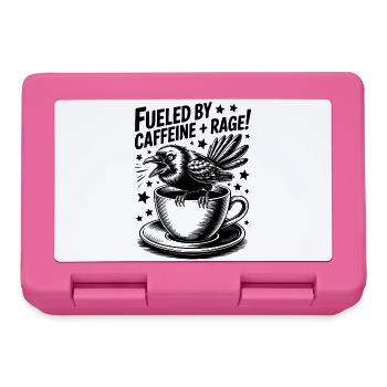 Kaffee Sprüche Koffein Lustiges Kaffee Geschenk - Brotdose - Pink - Vorne